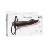 Черная вибронасадка для двойного проникновения Flirtini - 15,9 см. - Lola Games - купить с доставкой в Туле