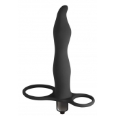 Черная вибронасадка для двойного проникновения Flirtini - 15,9 см. - Lola Games - купить с доставкой в Туле