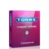 Презервативы Torex  Сладкая любовь  с ароматом клубники - 3 шт. - Torex - купить с доставкой в Туле
