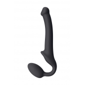 Черный безремневой страпон Silicone Bendable Strap-On S - Strap-on-me - купить с доставкой в Туле