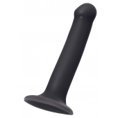 Черный фаллос на присоске Silicone Bendable Dildo M - 18 см. - Strap-on-me - купить с доставкой в Туле