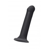 Черный фаллос на присоске Silicone Bendable Dildo L - 19 см. - Strap-on-me - купить с доставкой в Туле