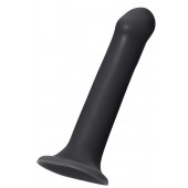 Черный фаллос на присоске Silicone Bendable Dildo L - 19 см. - Strap-on-me - купить с доставкой в Туле
