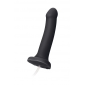 Черный фаллос с имитацией эякуляции Silicon Cum Dildo L - 19,6 см. - Strap-on-me - купить с доставкой в Туле