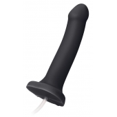 Черный фаллос с имитацией эякуляции Silicon Cum Dildo L - 19,6 см. - Strap-on-me - купить с доставкой в Туле