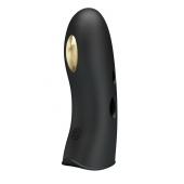 Черная вибронасадка на палец с электростимуляцией Marico - Baile - купить с доставкой в Туле