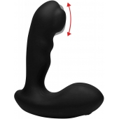 Черный стимулятор простаты Alpha-Pro 7X P-Milker Silicone Prostate Stimulator with Milking Bead - XR Brands - в Туле купить с доставкой