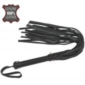 Черная большая многохвостая плеть с шипами - 55 см. - Sitabella - купить с доставкой в Туле