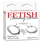 Металлические наручники Beginner s Metal Cuffs - Pipedream - купить с доставкой в Туле