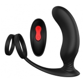 Черный массажер простаты REMOTE P-PLEASER - Dream Toys - в Туле купить с доставкой