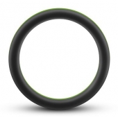 Черно-зеленое эрекционное кольцо Silicone Go Pro Cock Ring - Blush Novelties - в Туле купить с доставкой