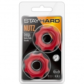 Набор из 2 красных фигурных эрекционных колец NUTZ - Blush Novelties - в Туле купить с доставкой