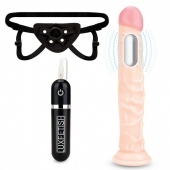 Регулируемые трусики с вибрирующей насадкой - 21 см. - Lux Fetish - купить с доставкой в Туле