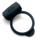 Темно-серое эрекционное кольцо Vibrating Love Ring с вибрацией - Fifty Shades of Grey - в Туле купить с доставкой