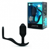 Черное эрекционное кольцо с анальным плагом Snug   Tug - b-Vibe - в Туле купить с доставкой