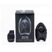 Темно-серый инновационный мужской осциллятор PULSE SOLO LUX с пультом ДУ - Hot Octopuss - в Туле купить с доставкой