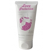Лубрикант на водной основе с ароматом малины Love Protection Raspberry - 50 мл. - Lola Games - купить с доставкой в Туле