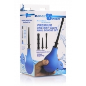 Анальный душ с 3 насадками Premium One-way Valve Anal Douche Set - XR Brands - купить с доставкой в Туле