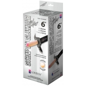 Пояс-трусики с насадкой Glamour Silver - 15,5 см. - LOVETOY (А-Полимер) - купить с доставкой в Туле