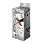 Пояс-трусики с насадкой Glamour - 17 см. - LOVETOY (А-Полимер) - купить с доставкой в Туле