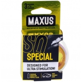 Презервативы с точками и рёбрами в пластиковом кейсе MAXUS Special - 3 шт. - Maxus - купить с доставкой в Туле