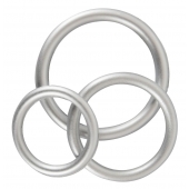 Набор из 3 эрекционных колец под металл Metallic Silicone Cock Ring Set - Orion - в Туле купить с доставкой