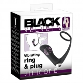 Черное эрекционное кольцо с анальной вибропробкой Vibrating Ring   Plug - Orion - в Туле купить с доставкой