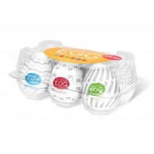 Набор из 6 мастурбаторов Tenga EGG Easy Beat с различным рельефом - Tenga - в Туле купить с доставкой