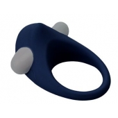 Гладкое синее эрекционное виброкольцо STIMU RING - Dream Toys - в Туле купить с доставкой