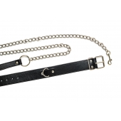 Черный ошейник с поводком Wild - Lola Games - купить с доставкой в Туле