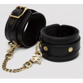 Черные оковы на ноги Bound to You Faux Leather Ankle Cuffs - Fifty Shades of Grey - купить с доставкой в Туле