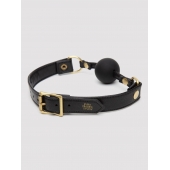Черный кляп-шар Bound to You Faux Leather Ball Gag - Fifty Shades of Grey - купить с доставкой в Туле