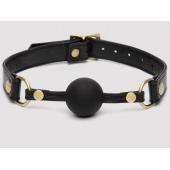 Черный кляп-шар Bound to You Faux Leather Ball Gag - Fifty Shades of Grey - купить с доставкой в Туле
