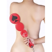 Шлёпалка  Пики  с анальным плагом - LOVETOY (А-Полимер) - купить с доставкой в Туле