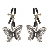 Зажимы на соски с бабочками Butterfly Nipple Clamps - Pipedream - купить с доставкой в Туле