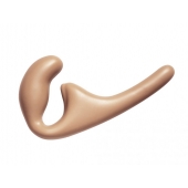 Бежевый безремневой страпон Seduction - 20,5 см. - Lola Games - купить с доставкой в Туле