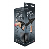 Черный пояс для женщин BEST SELECT с 3 насадками - LOVETOY (А-Полимер) - купить с доставкой в Туле