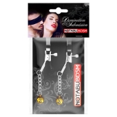 Оригинальные зажимы на соски с желтыми шариками - Notabu - купить с доставкой в Туле