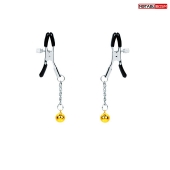 Оригинальные зажимы на соски с желтыми шариками - Notabu - купить с доставкой в Туле