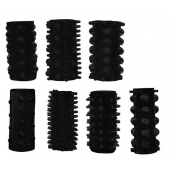 Набор из 7 черных насадок PENIS SLEEVES SET - Dream Toys - в Туле купить с доставкой