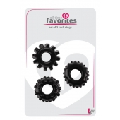 Набор из 3 черных эрекционных колец SET OF 3 COCKRINGS - Dream Toys - в Туле купить с доставкой