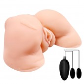 Телесная вибровагина Julie с 2 рабочими отверстиями - Baile - в Туле купить с доставкой