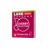 Презервативы с ароматом вишни LUXE Royal Cherry Collection - 3 шт. - Luxe - купить с доставкой в Туле