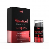 Жидкий интимный гель с эффектом вибрации Vibration! Strawberry - 15 мл. - INTT - купить с доставкой в Туле