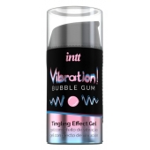 Жидкий интимный гель с эффектом вибрации Vibration! Bubble Gum - 15 мл. - INTT - купить с доставкой в Туле