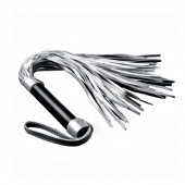 Серебристая плетка Struggle My Flogger с черной ручкой - 45 см. - Lovetoy - купить с доставкой в Туле