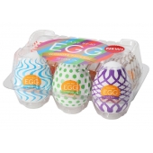 Набор из 6 мастурбаторов Tenga EGG IV с различным рельефом - Tenga - в Туле купить с доставкой