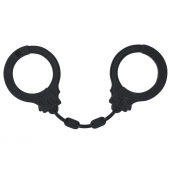 Черные силиконовые наручники Suppression - Lola Games - купить с доставкой в Туле