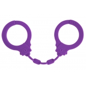 Фиолетовые силиконовые наручники Suppression - Lola Games - купить с доставкой в Туле