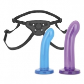 Страпон унисекс Beginners Strap-On с 2 насадками - 15 и 13 см. - Lux Fetish - купить с доставкой в Туле